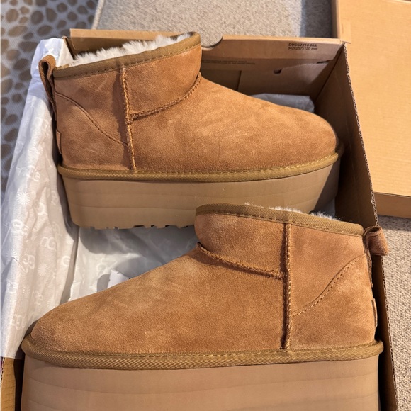 UGG Shoes - NEW UGG Chestnut Suede Ultra Mini Platform Uggs